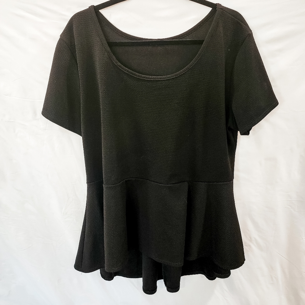 Black Peplum Top - business casual style